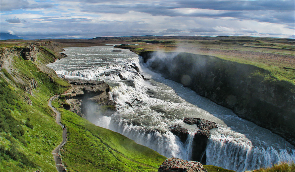 Island - vodopád Gullfoss
