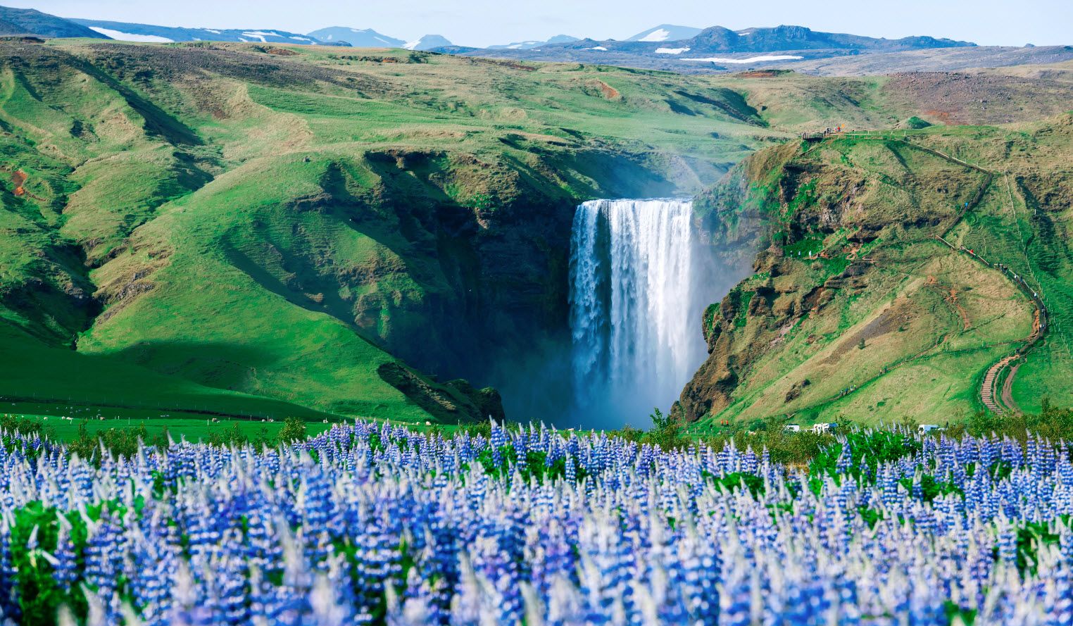 Island - vodopád Skógafoss